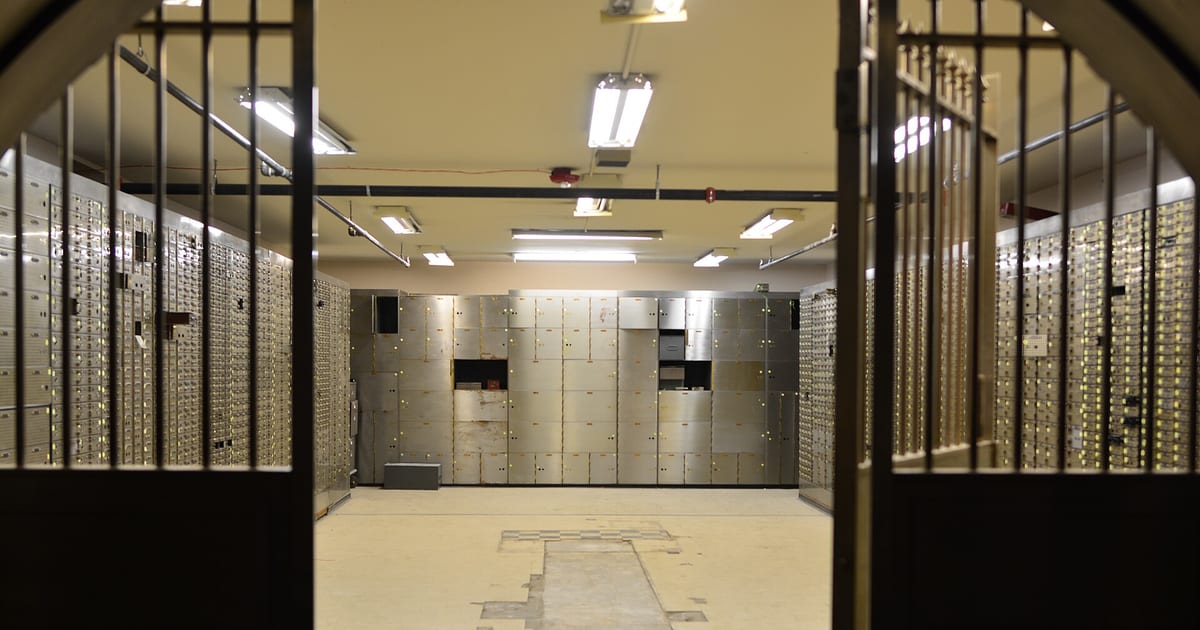 University National Bank building - safe deposit boxes 01.jpg