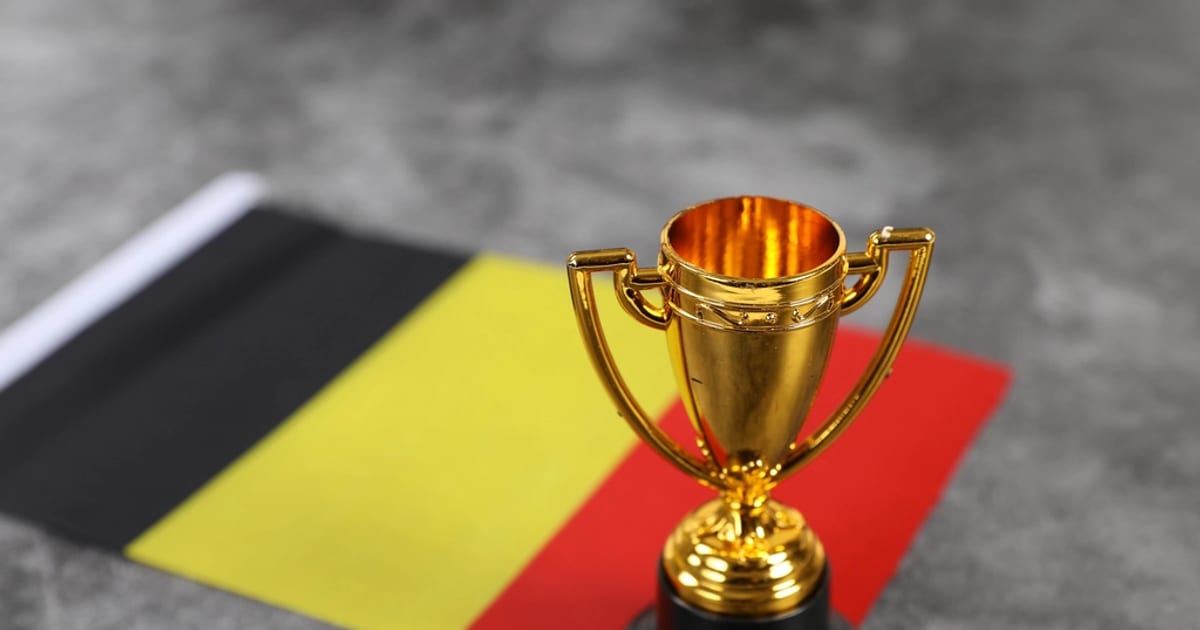 Golden trophy, football championship, Belgium