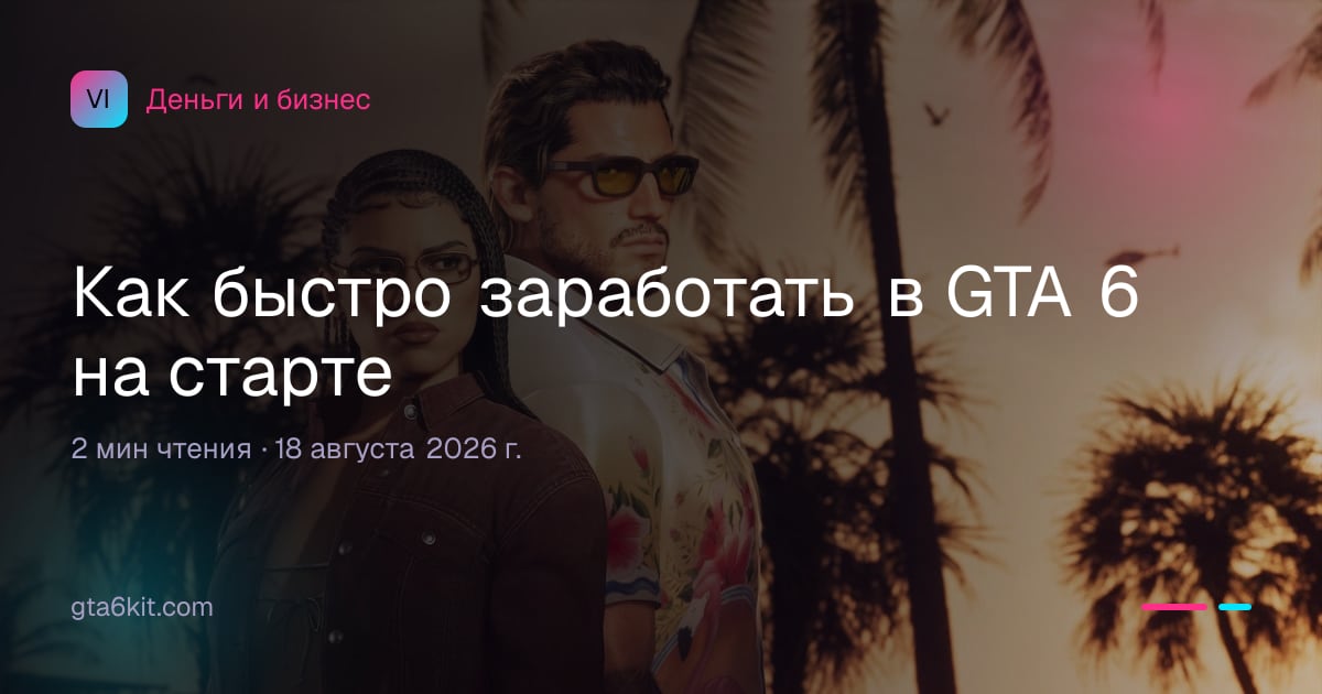 Как быстро заработать в GTA 6 на старте